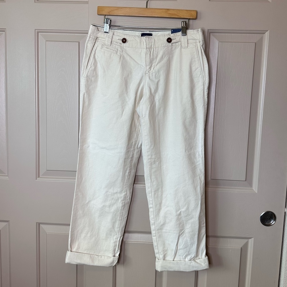 NWT American Eagle Cream Crop Pants Size 10